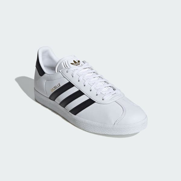 Adidas Gazelle Low Cloud White Core Black Gold Metallic ID6113 – BM ...