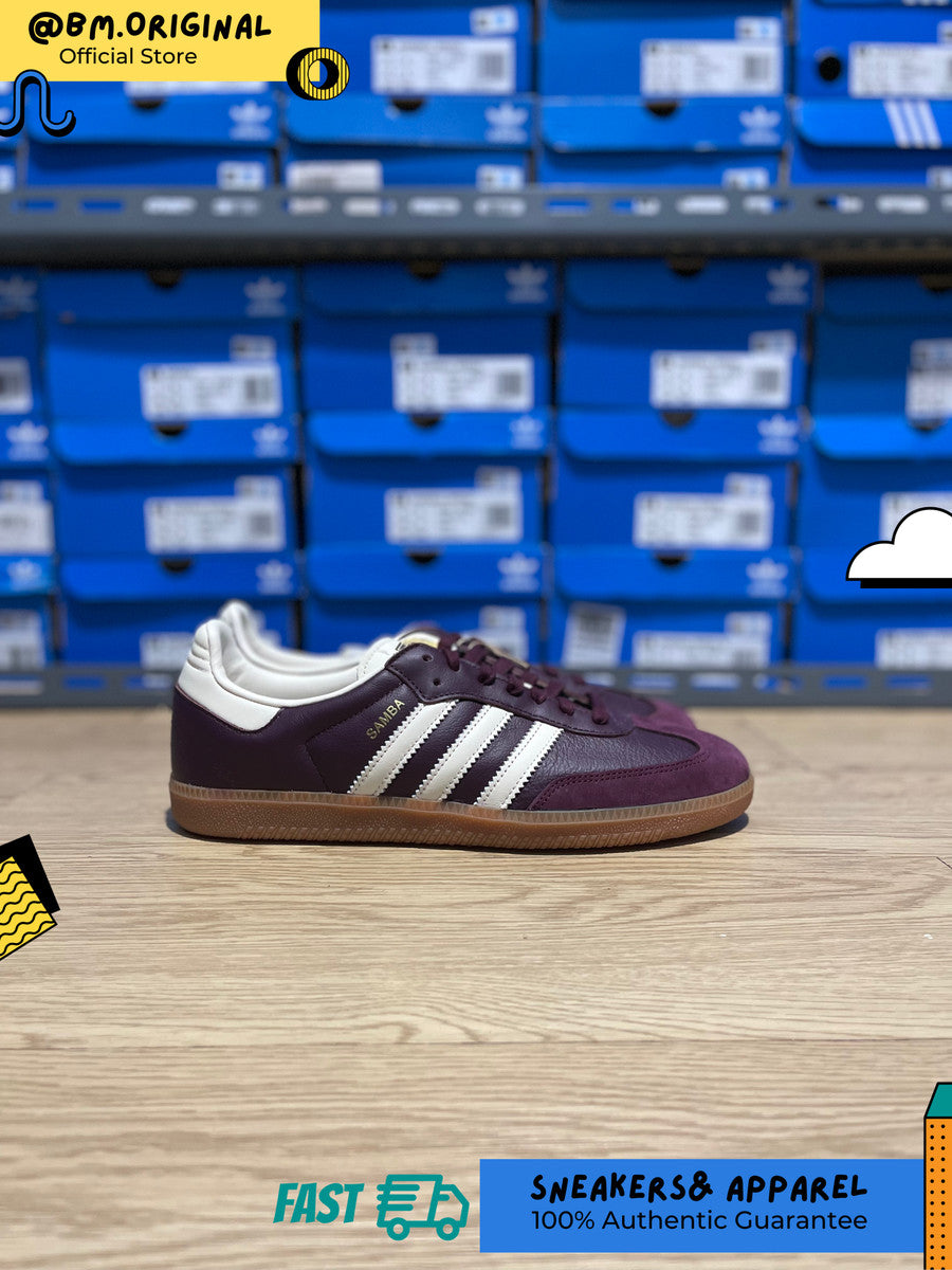 Adidas Samba OG Maroon Cream White Gold Metallic ID0477