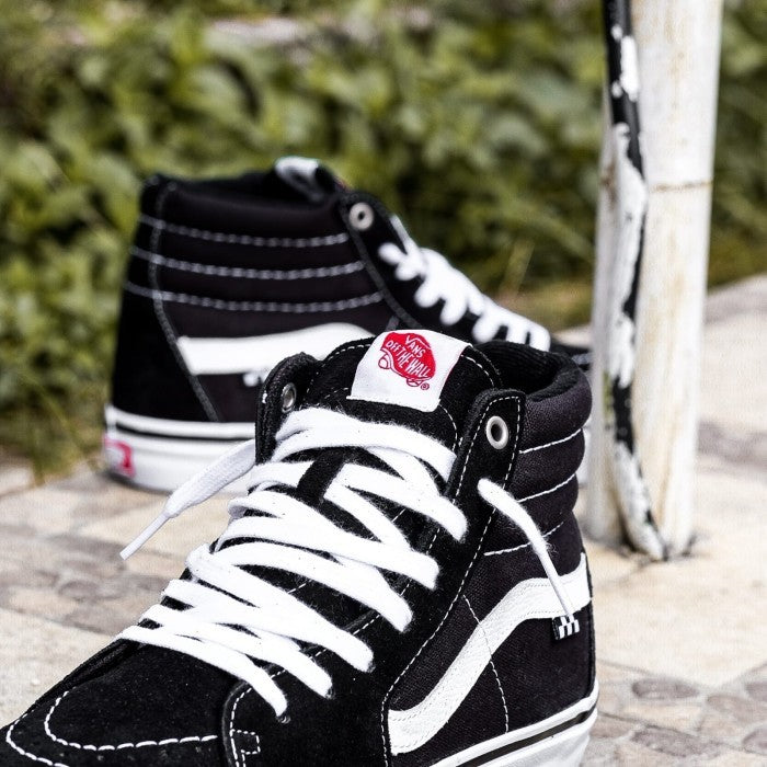 VANS SK8 HI SKATEBOARDING BLACK WHITE