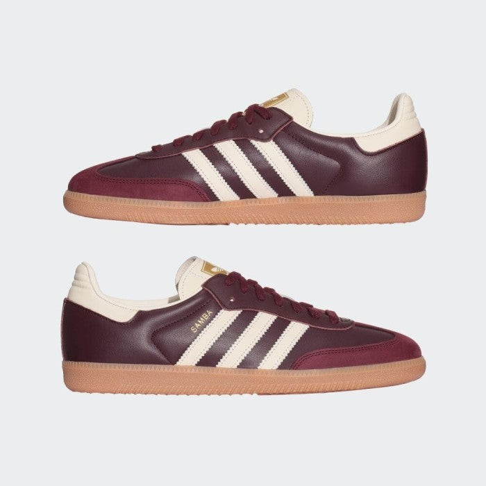 Adidas Samba OG Maroon Cream White Gold Metallic ID0477