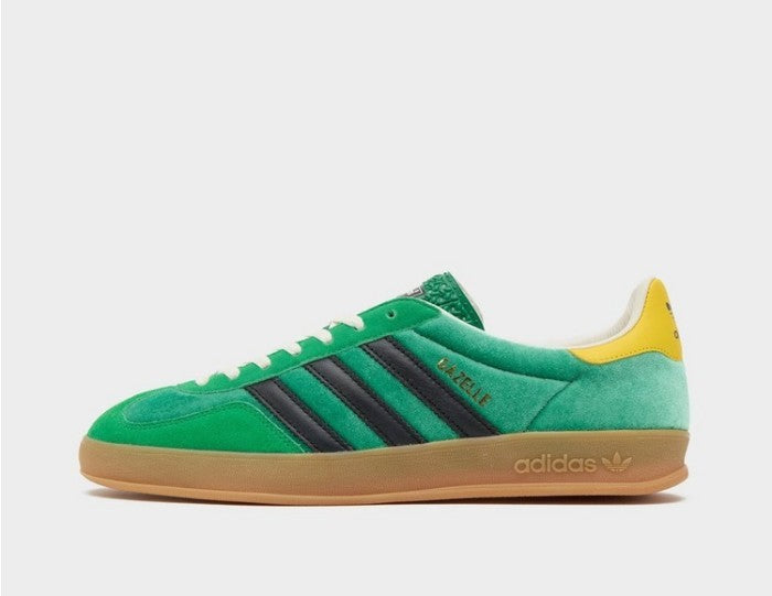 Adidas Gazelle Indoor Velour Green Yellow Black Gum IH3309