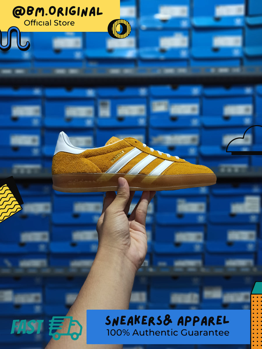 Adidas Gazelle Indoor Orange Peel Cloud White Gold Metallic HQ8716 – BM ...