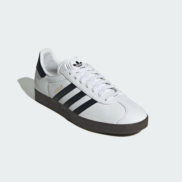 Adidas Gazelle Low Cloud White Core Black Gold Metallic IH2218 – BM ...