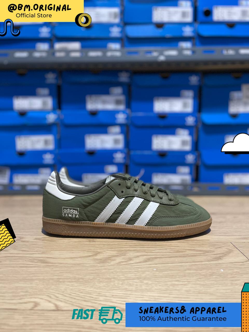 Adidas Samba OG Focus Olive Wonder White IE3440