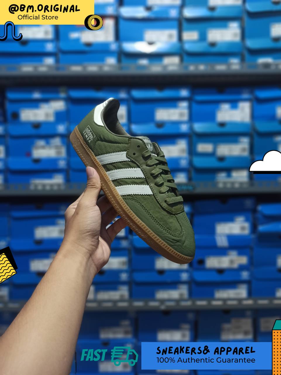 Adidas Samba OG Focus Olive Wonder White IE3440