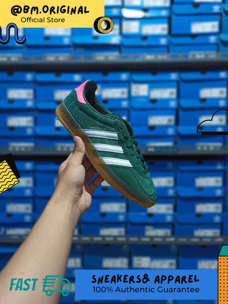 Adidas Gazelle Indoor Collegiate Green White Lucid Pink IG5929