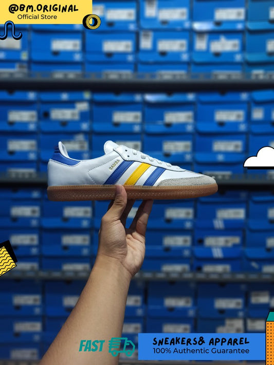 Adidas Samba OG x Leeds United Cloud White Blue Yellow IF0654