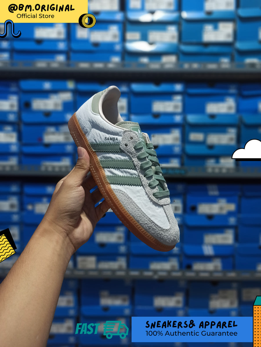 Adidas Samba OG Cloud White Silver Green Putty Mauve ID0492