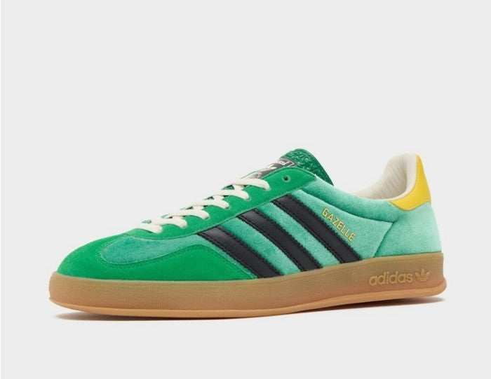 Adidas Gazelle Indoor Velour Green Yellow Black Gum IH3309