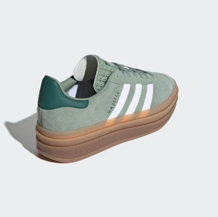 Adidas Gazelle Bold Silver Green Cloud White Collegiate Green ID6998