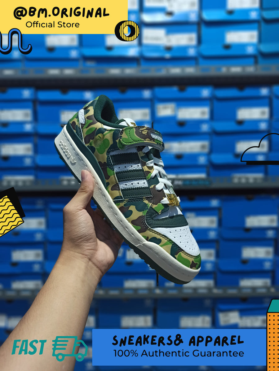 Adidas Forum 84 Bape Low White Grey ID4771