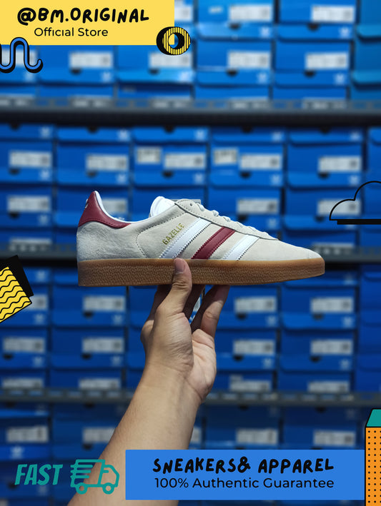 Adidas Gazelle Aluminium Cloud White Collegiate Burgundy IG0672