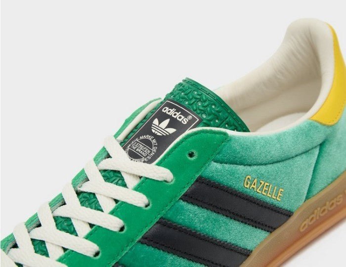 Adidas Gazelle Indoor Velour Green Yellow Black Gum IH3309