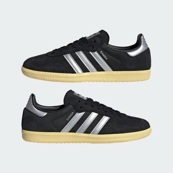 Adidas Samba OG Core Black Matte Silver Almost Yellow IE8128