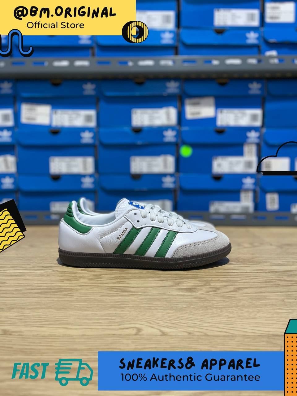 Adidas Samba OG White Green Gum IG1024