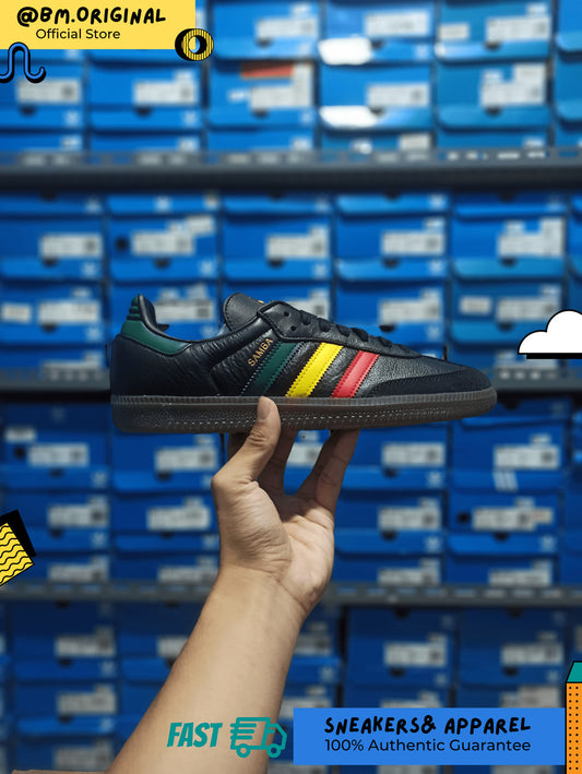 Adidas Samba OG Rasta Core Black Yellow Collegiate Green IH3119