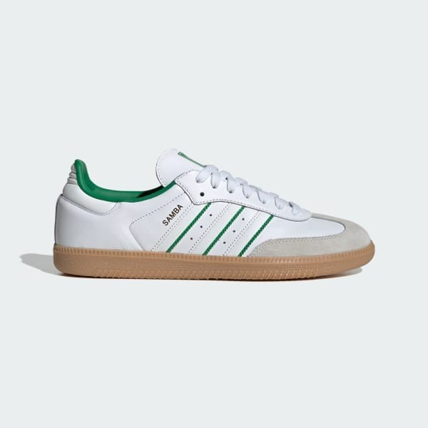 Adidas Samba OG Cloud White Crystal White Green JI2044