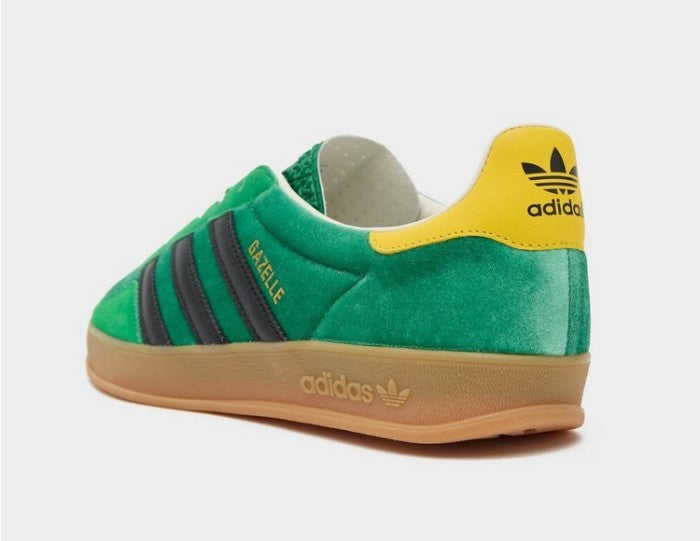 Adidas Gazelle Indoor Velour Green Yellow Black Gum IH3309