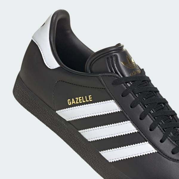 Adidas Gazelle Low Core Black Cloud White Gold Metallic ID6112