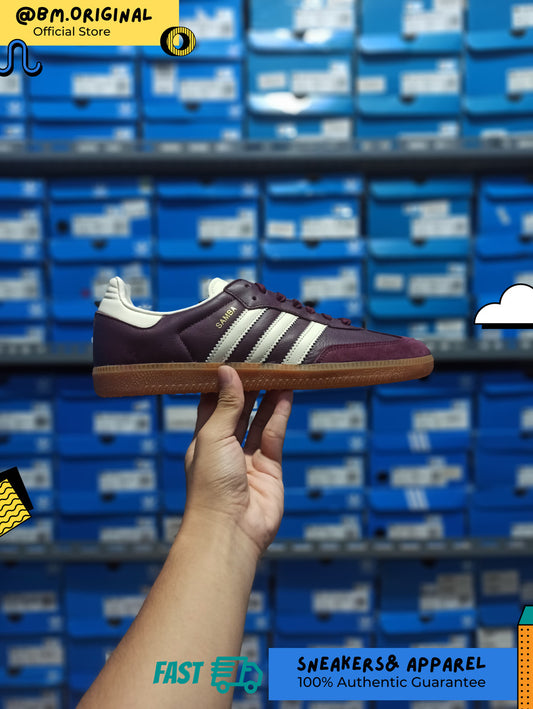 Adidas Samba OG Maroon Cream White Gold Metallic ID0477