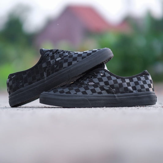 VANS AUTHENTIC CLASSIC CHECKERBOARD MONO BLACK BLACK