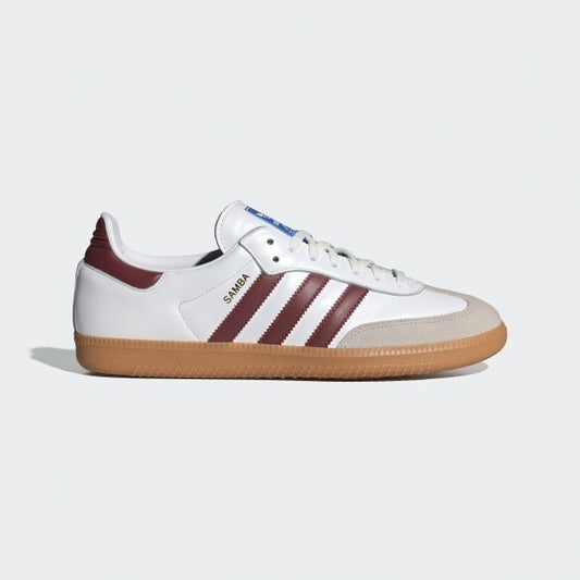 Adidas Samba OG Cloud White Collegiate Burgundy Gum IF3813