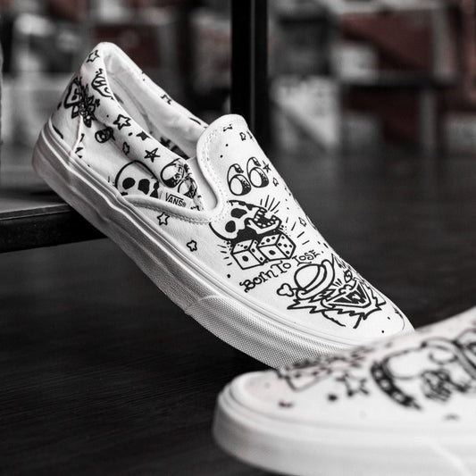 Vans Slip On U-Colour Tatto True White