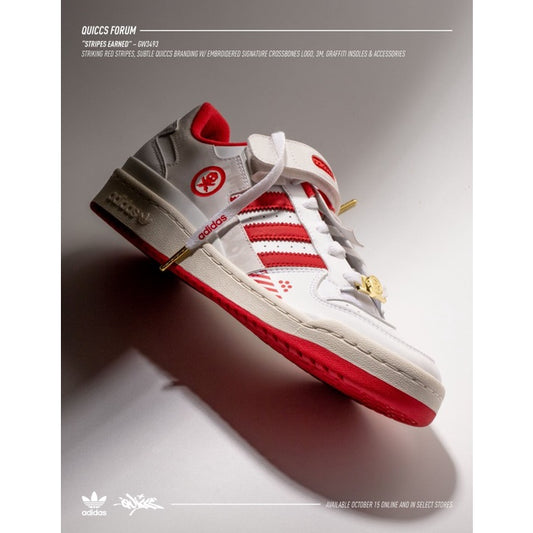 Quiccs x adidas Forum Low TEQ63 White Red Scarlett Original GW3493