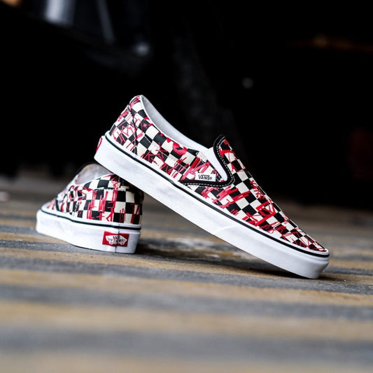 Vans Slip ON Classic Crew Checkerboard Red ORIGINAL