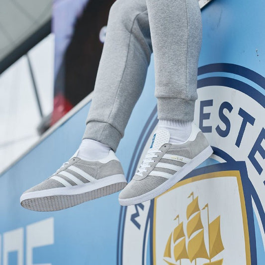 Adidas Gazelle OG Grey Triple White Blue Exclusive ORIGINAL