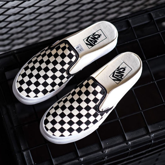 Vans Slip oN Checkerboard Mule Black / White Original