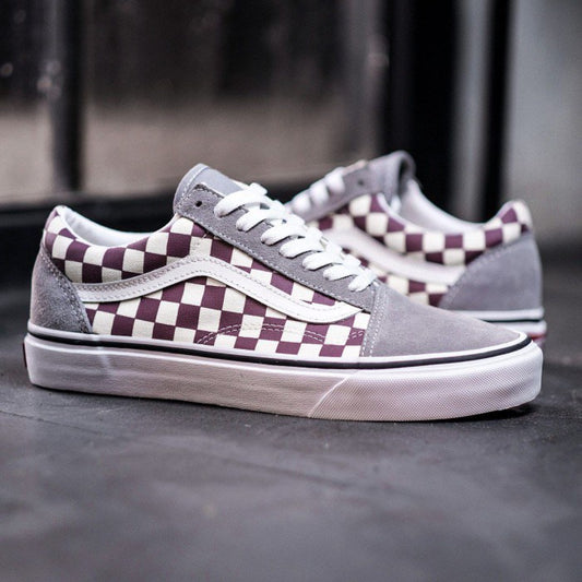 Vans Oldskool Classic Checkerboard Frost Grey Rhubarb ORIGINAL