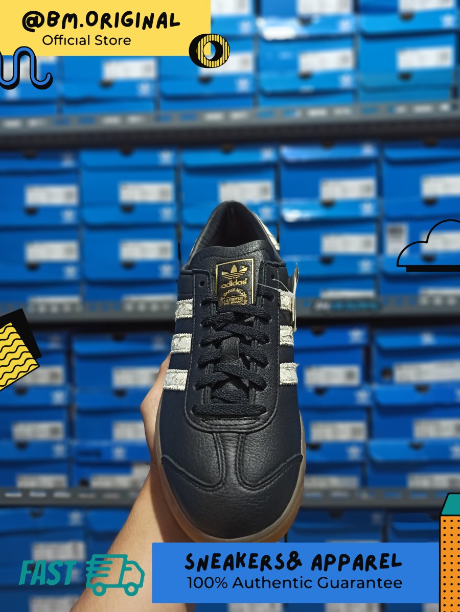 Adidas Hamburg Fish Market Black White Gumsole ORIGINAL EF5674