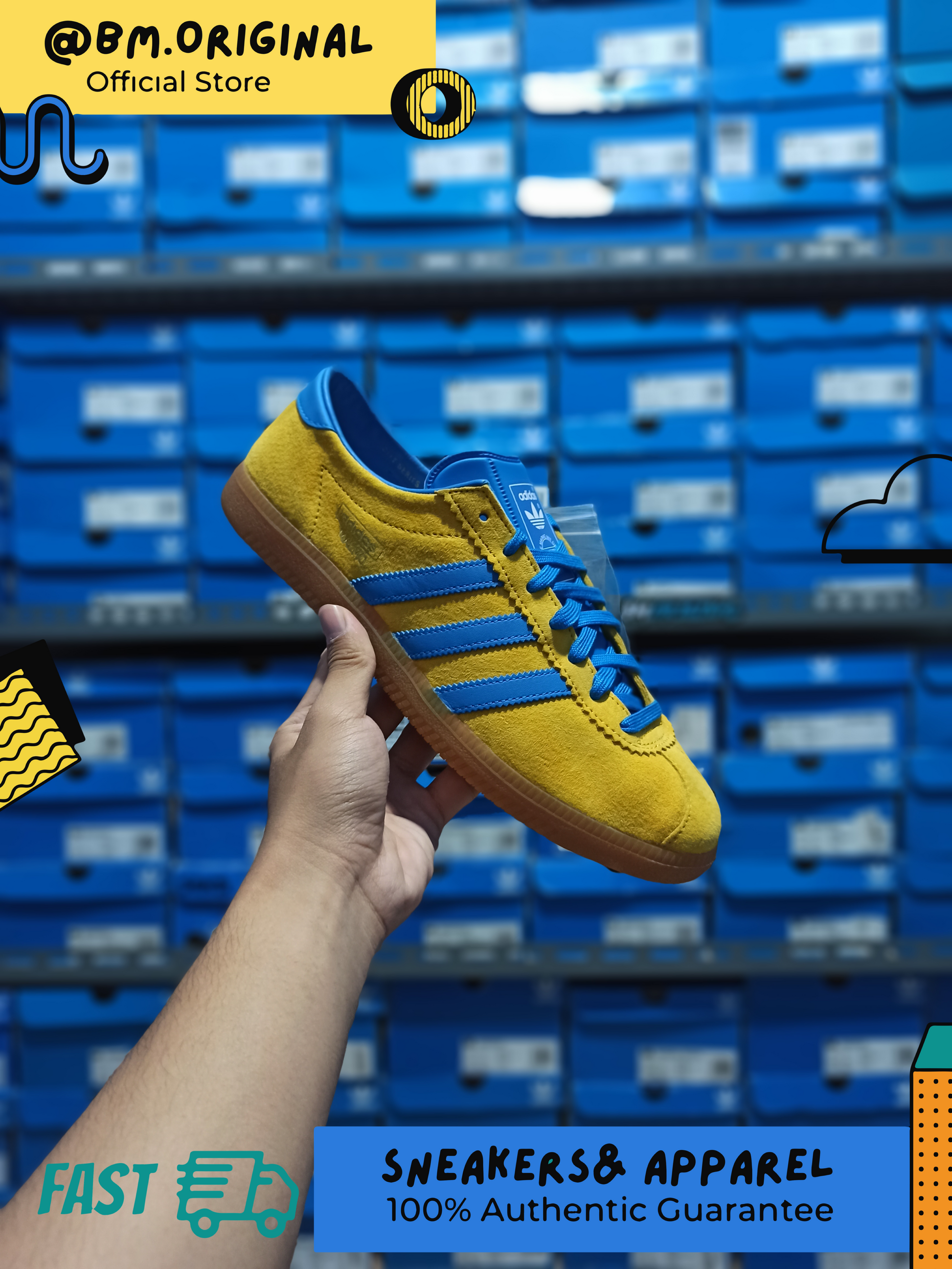 Adidas Malmo City Series Gold Blue ORIGINAL EE5725