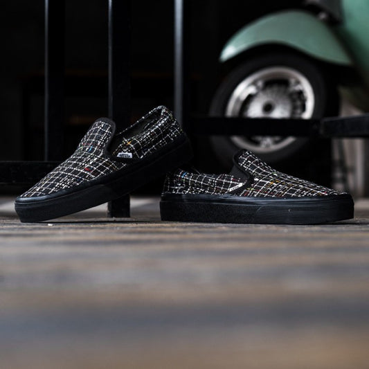 Vans Slip On Classic Woven Plaid Black ORIGINAL