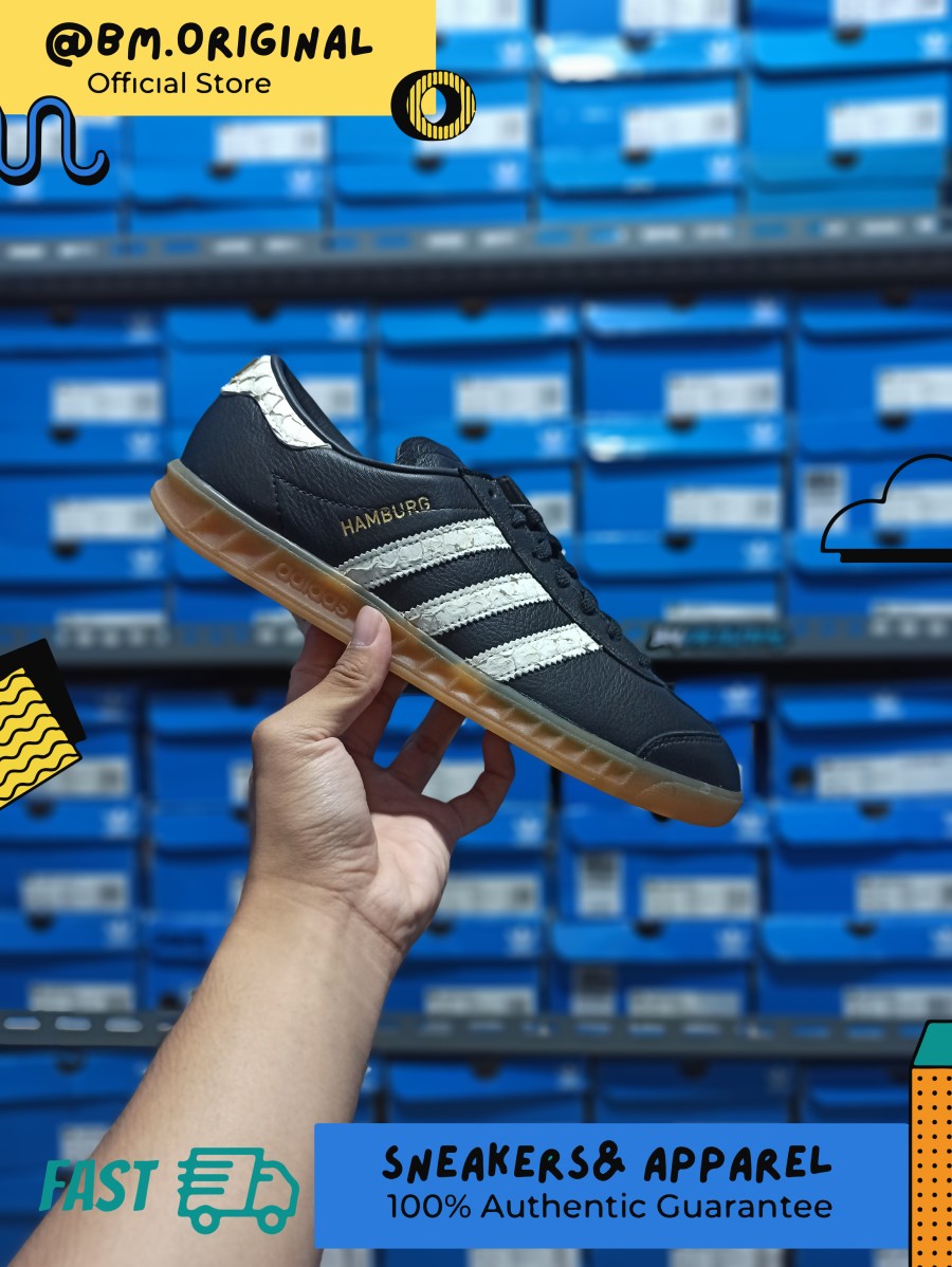 Adidas Hamburg Fish Market Black White Gumsole ORIGINAL EF5674