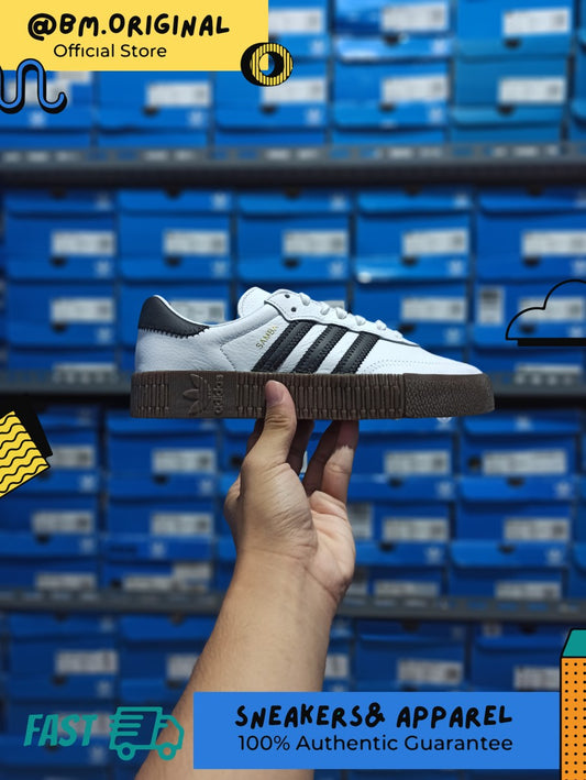 Adidas Sambarose White Black Blue Bird AQ1134