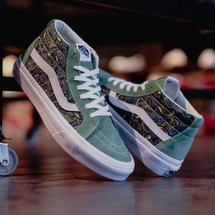 Vans Sk8 Mid Reissue Paisley Hedge Green