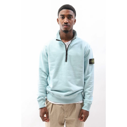 Stone Island Half Zip Sweater Aqua ORIGINAL 61951 V0044